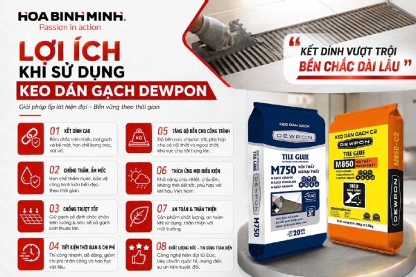 LỢI ÍCH KHI SỬ DỤNG KEO DÁN GẠCH